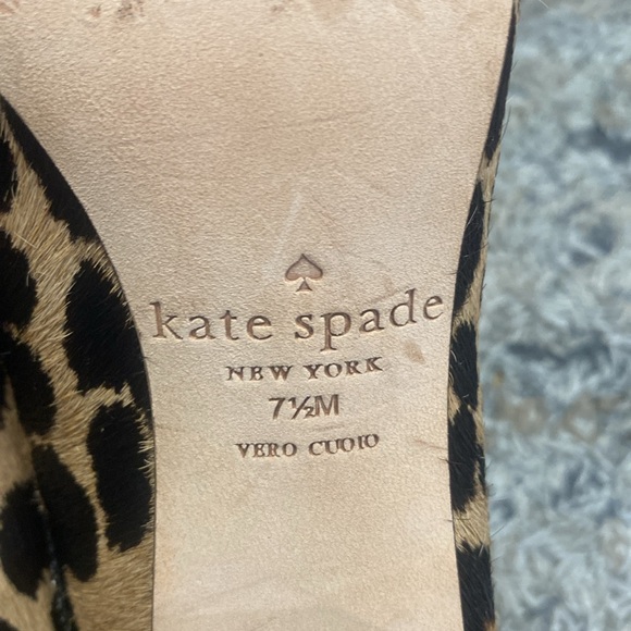 kate spade animal print real fur died cow hair Ankle Booties sz 7.5 - Picture 8 of 10